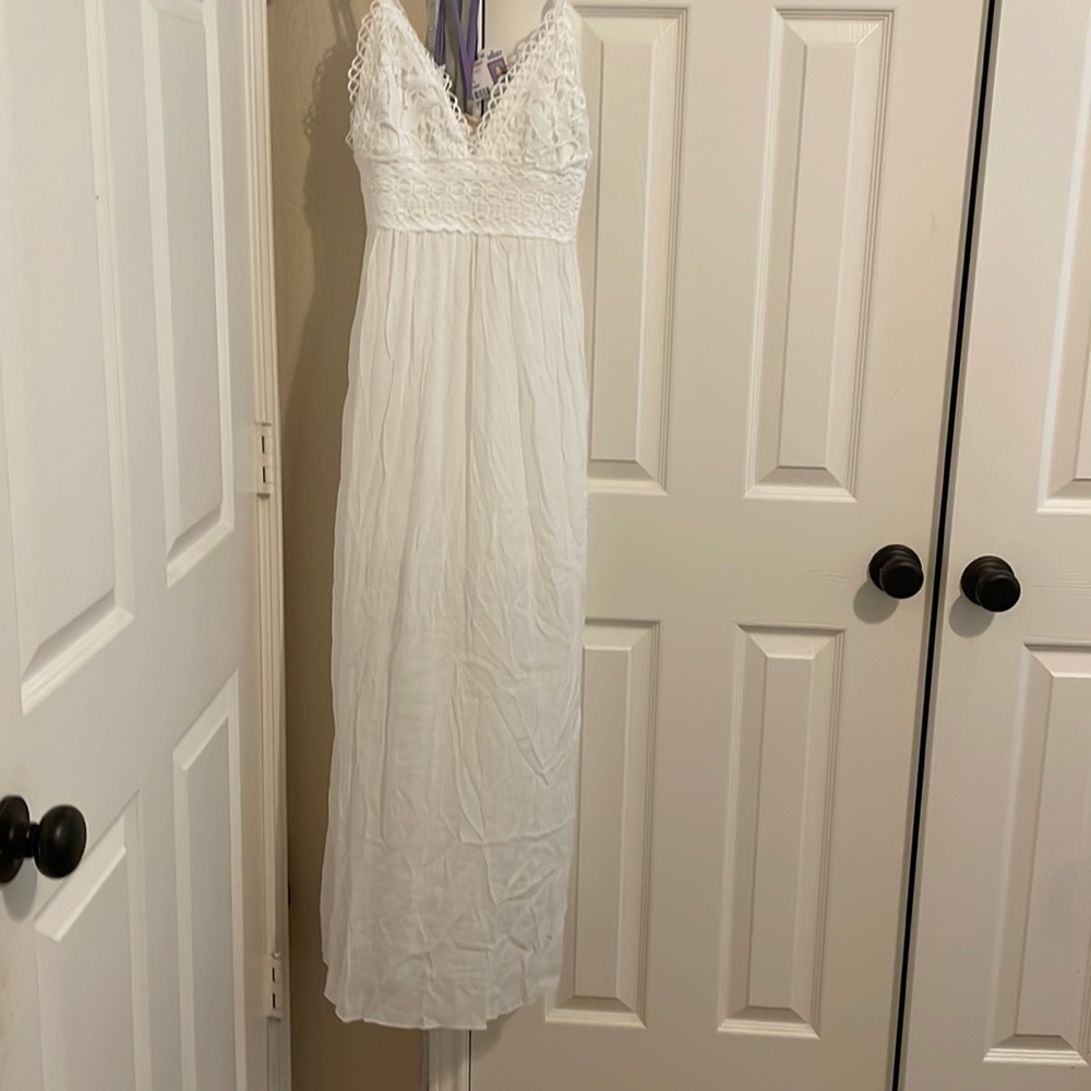 White boho dress